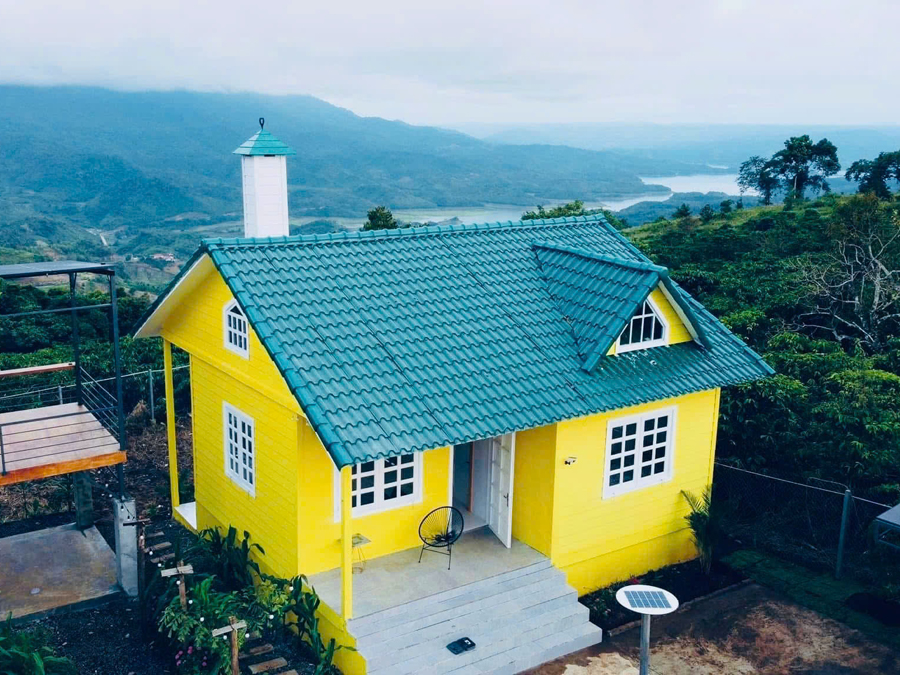 Homestay ở Tà Đùng nhìn từ trên cao